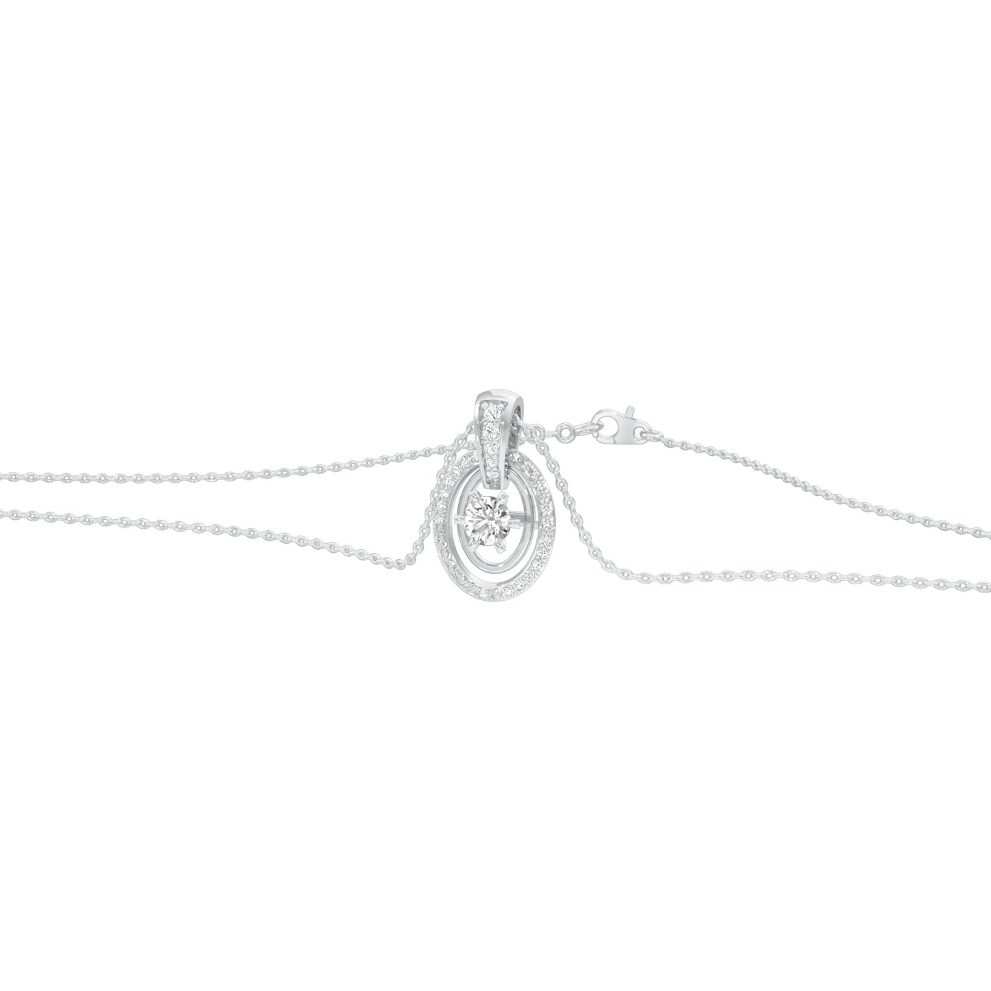 Radiant Regalia Diamond Pendant 18 KT / White Gold