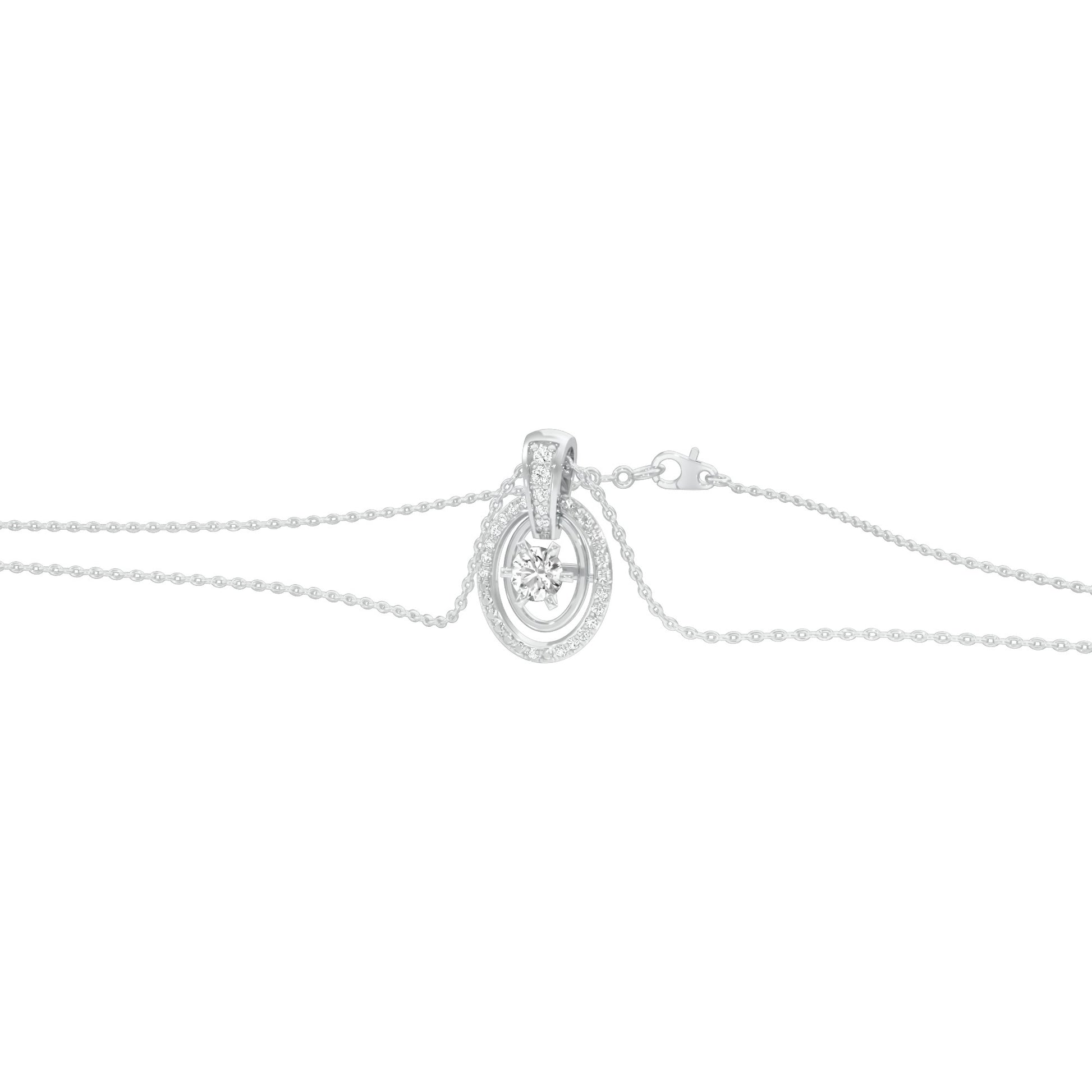 Radiant Regalia Diamond Pendant 18 KT / White Gold