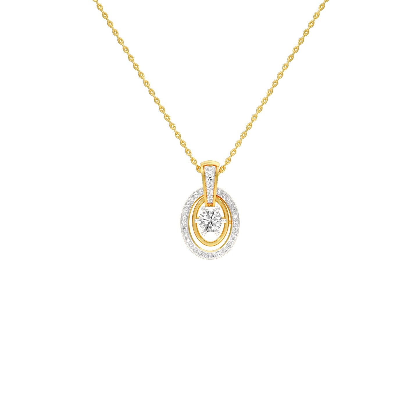 Radiant Regalia Diamond Pendant 18 KT / Yellow Gold