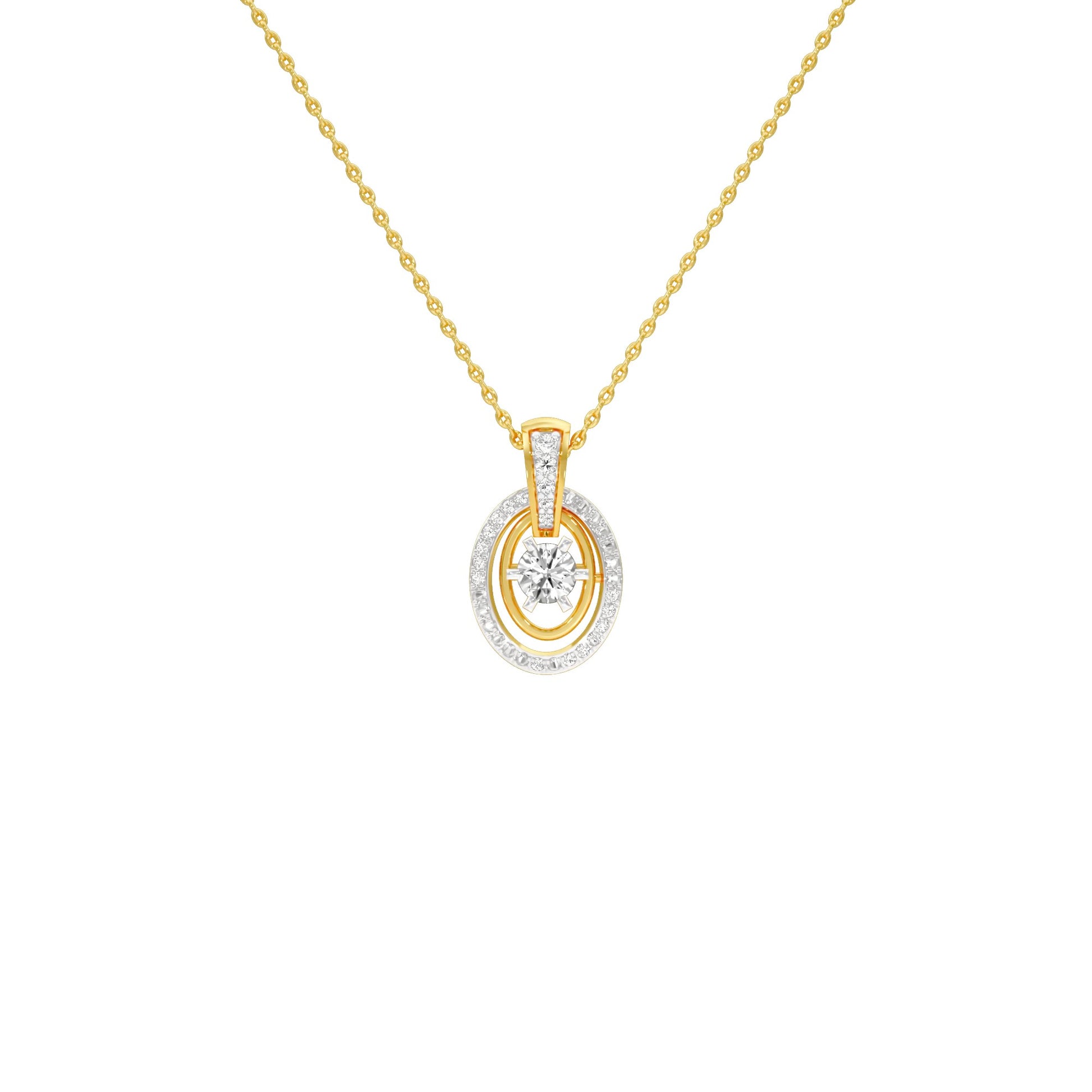 Radiant Regalia Diamond Pendant 18 KT / Yellow Gold
