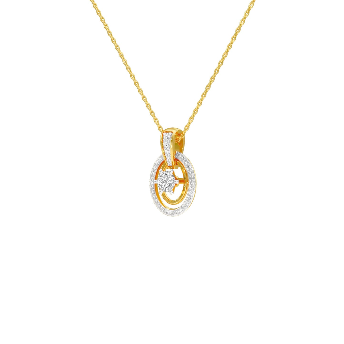 Radiant Regalia Diamond Pendant 18 KT / Yellow Gold