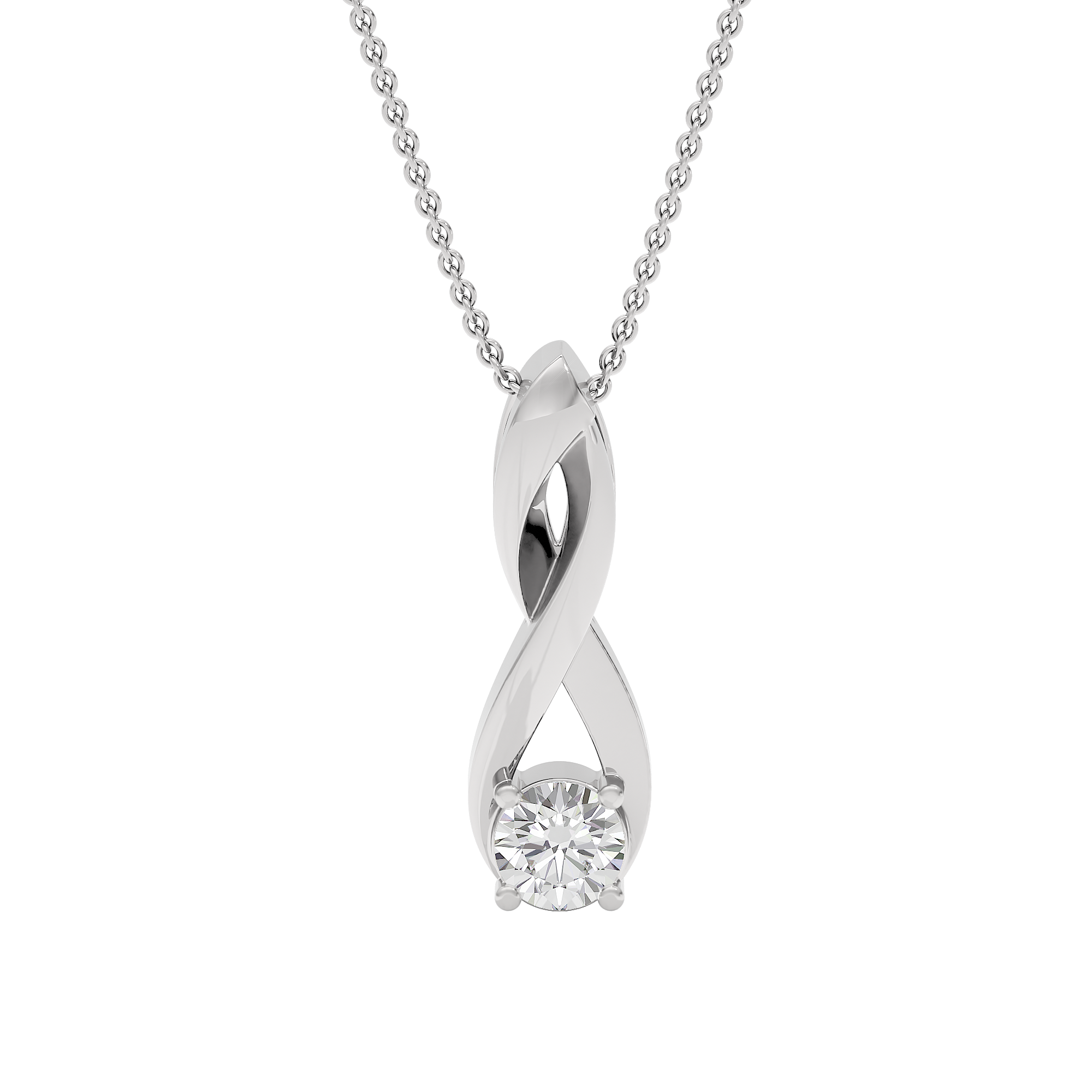 Entwined Diamond Pendant