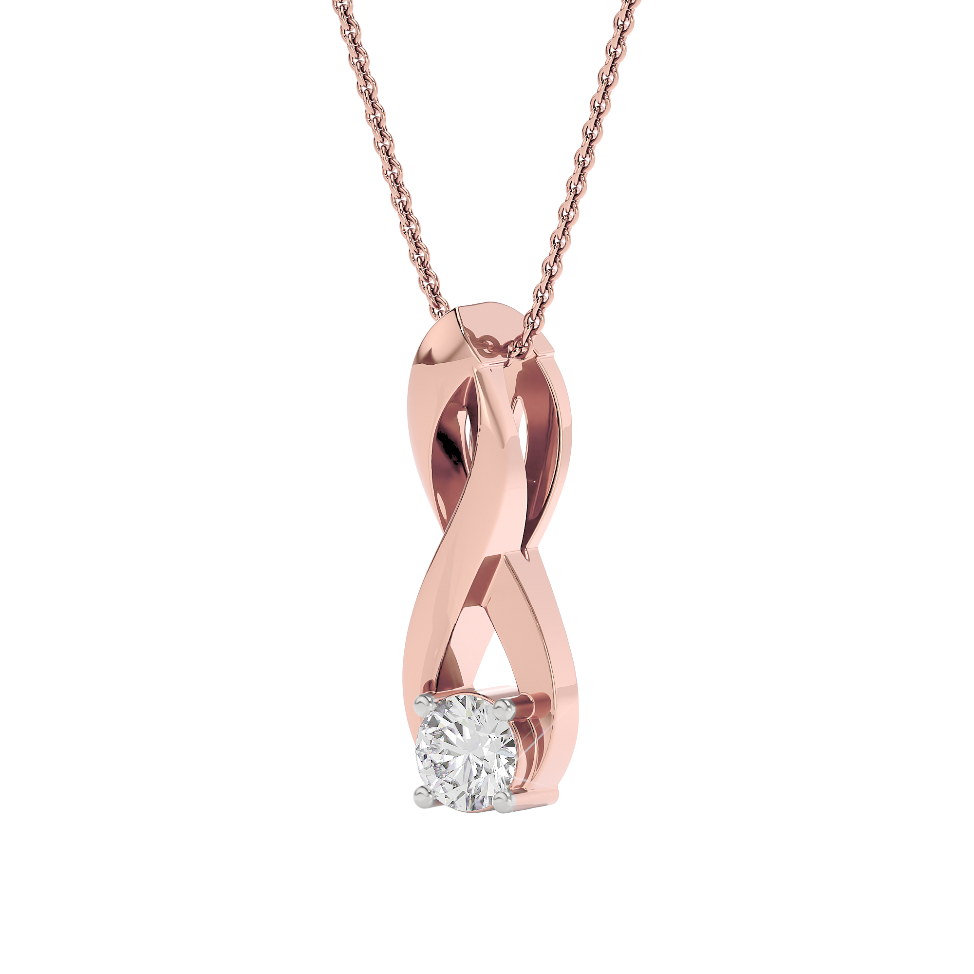 Entwined Diamond Pendant