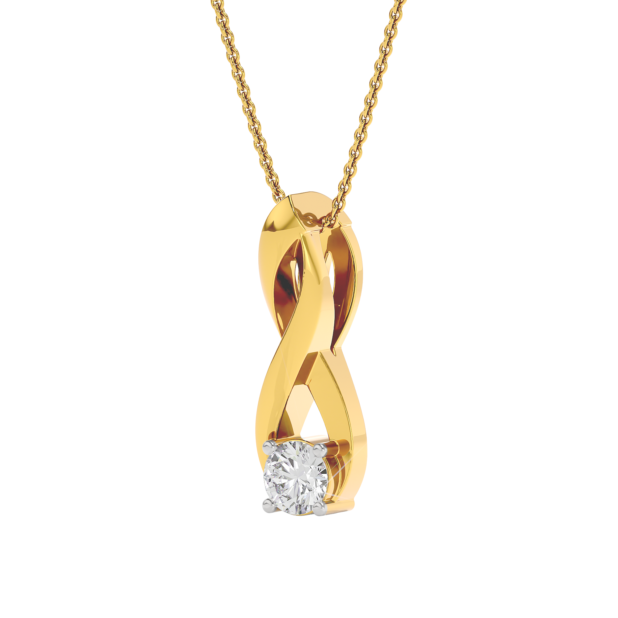 Entwined Diamond Pendant