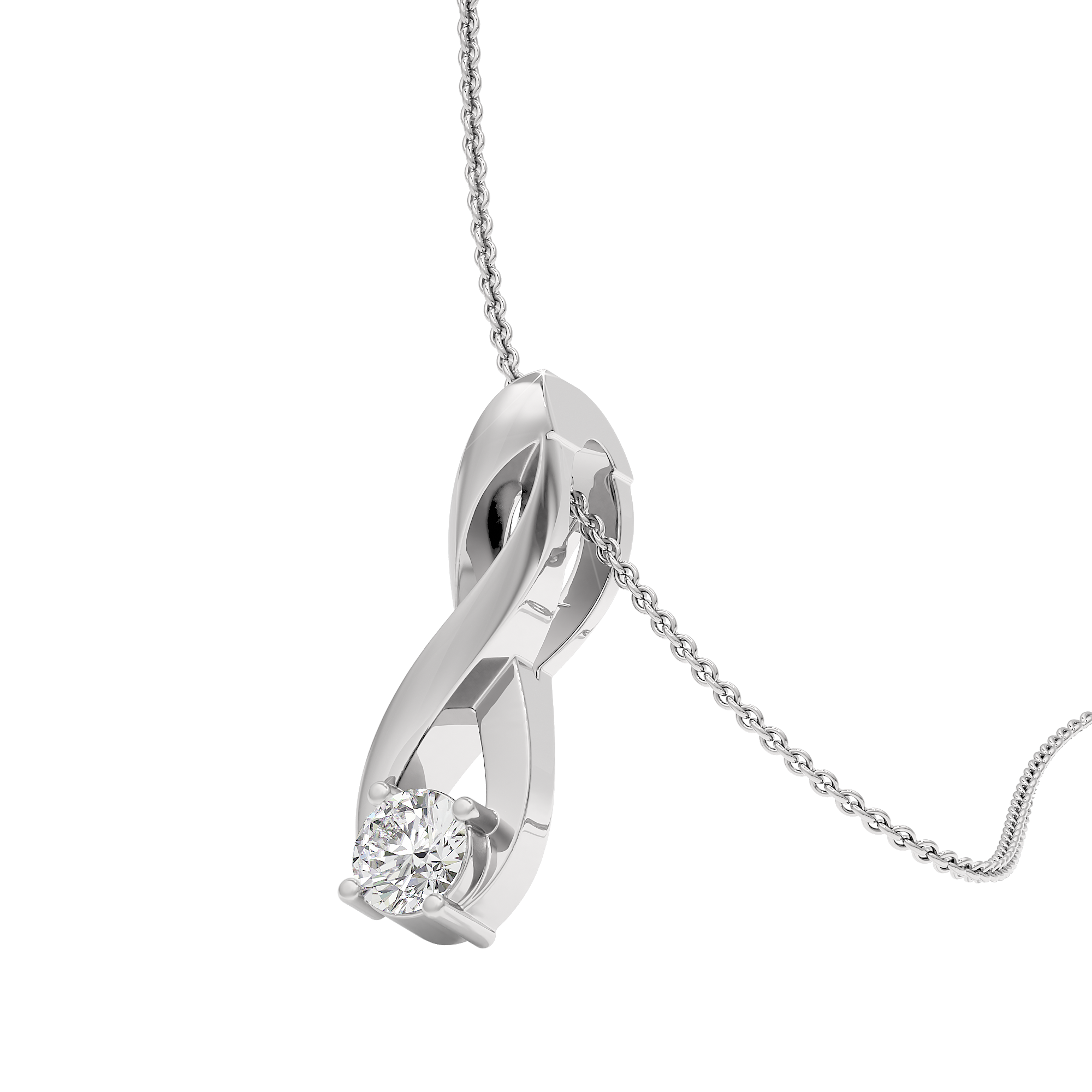 Entwined Diamond Pendant