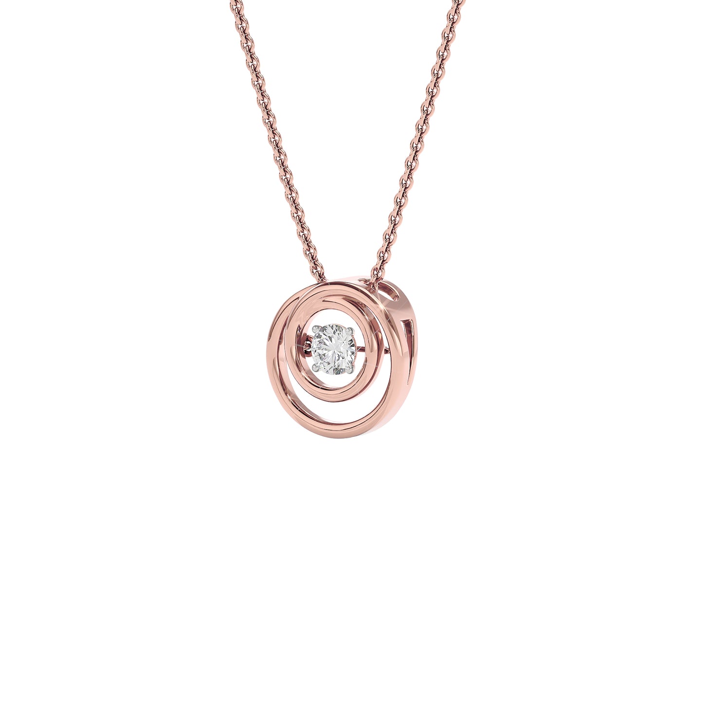 Enchanting Enigma Diamond Pendant 18 KT / Rose Gold