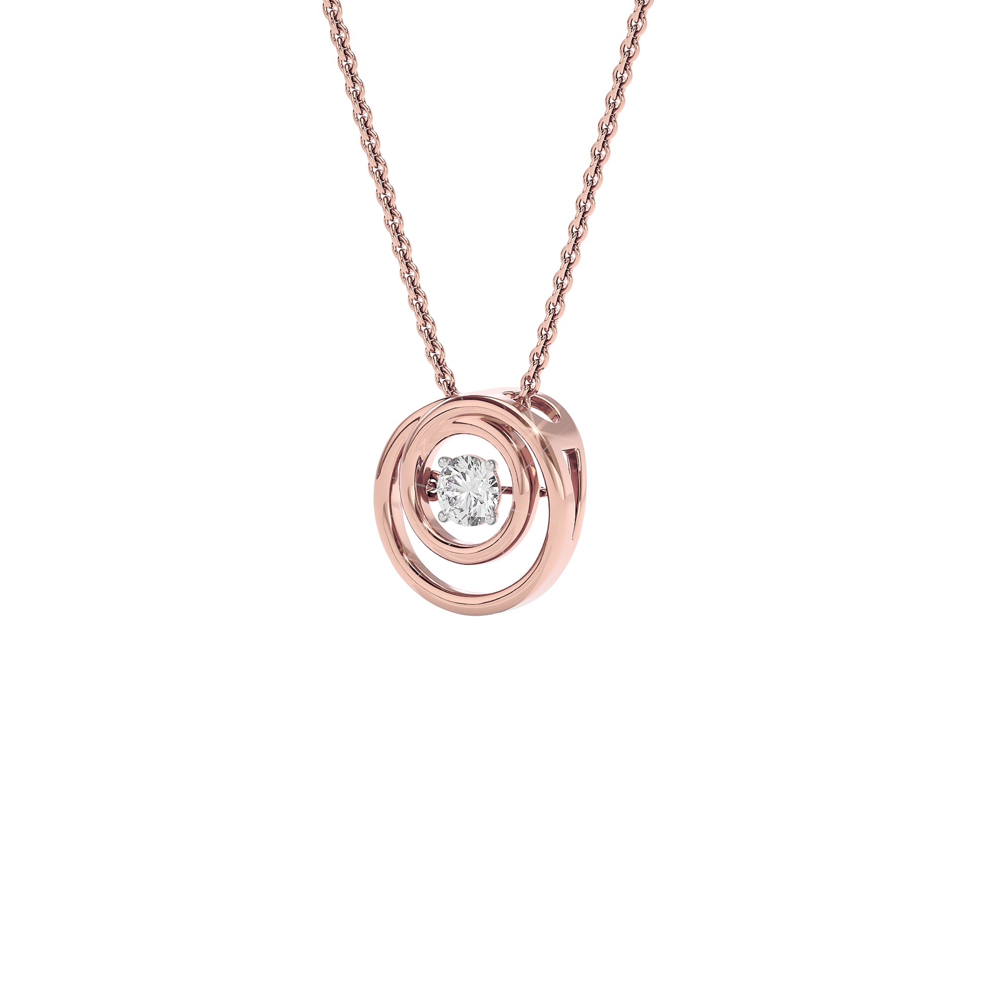 Enchanting Enigma Diamond Pendant 18 KT / Rose Gold