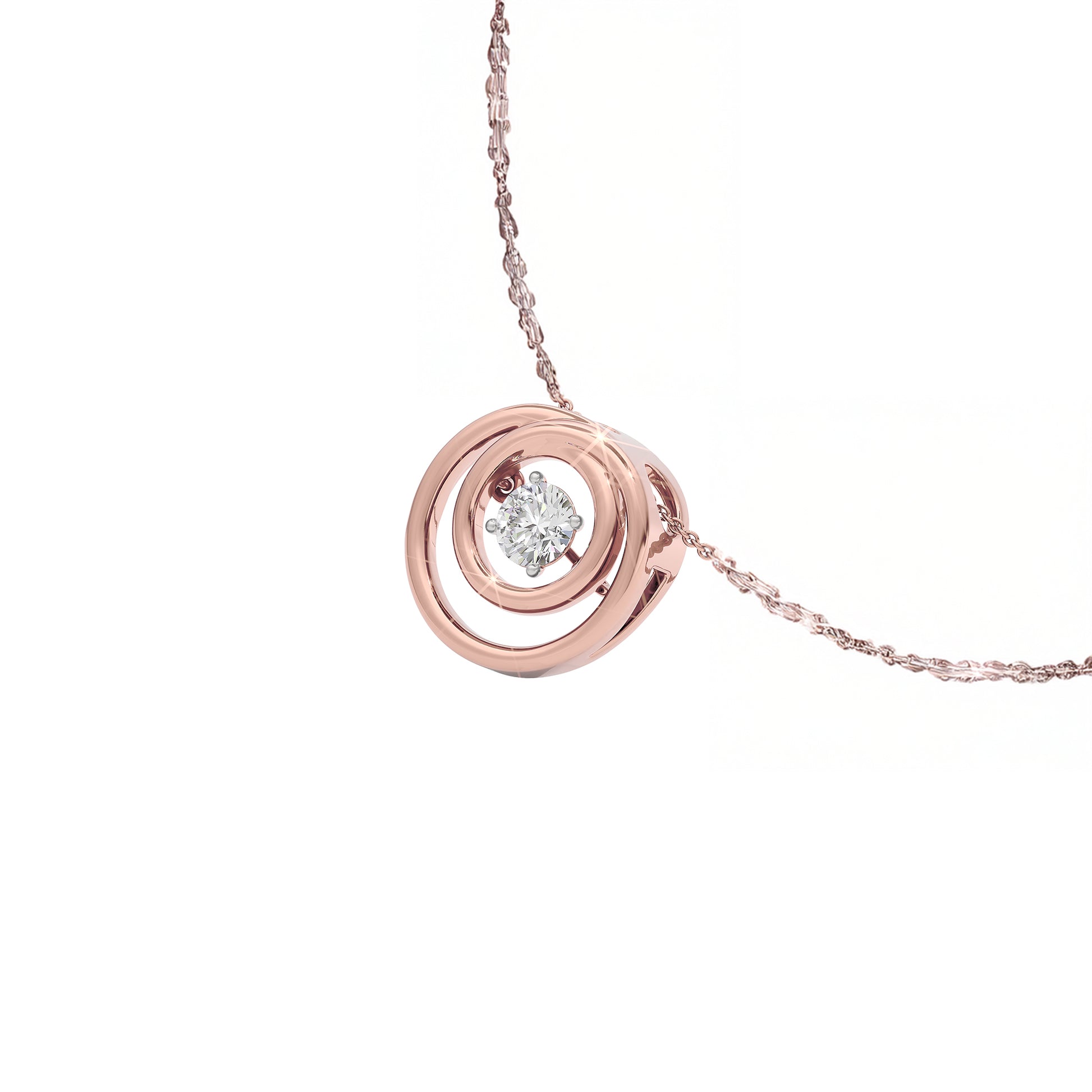 Enchanting Enigma Diamond Pendant 18 KT / Rose Gold