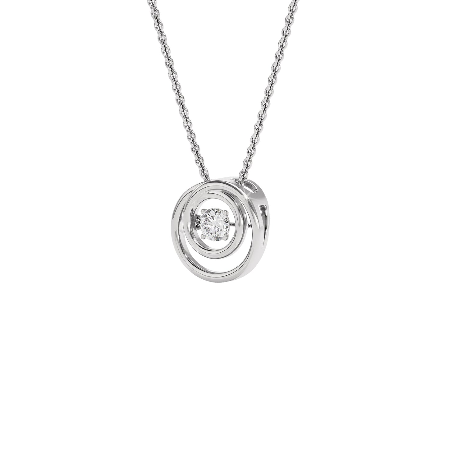 Enchanting Enigma Diamond Pendant 18 KT / White Gold