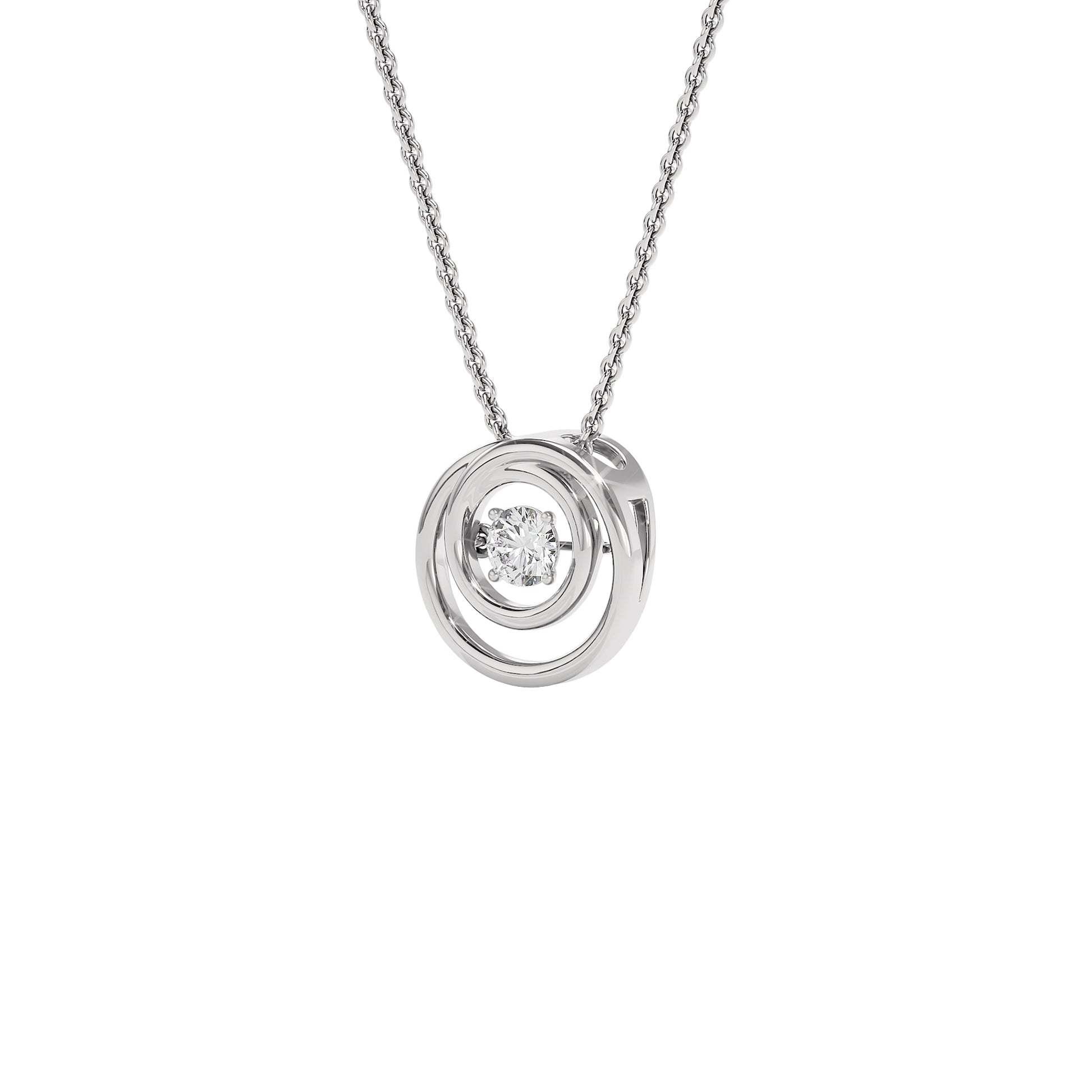 Enchanting Enigma Diamond Pendant 18 KT / White Gold