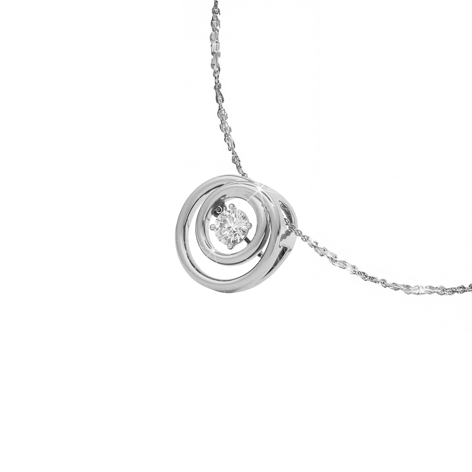 Enchanting Enigma Diamond Pendant 18 KT / White Gold