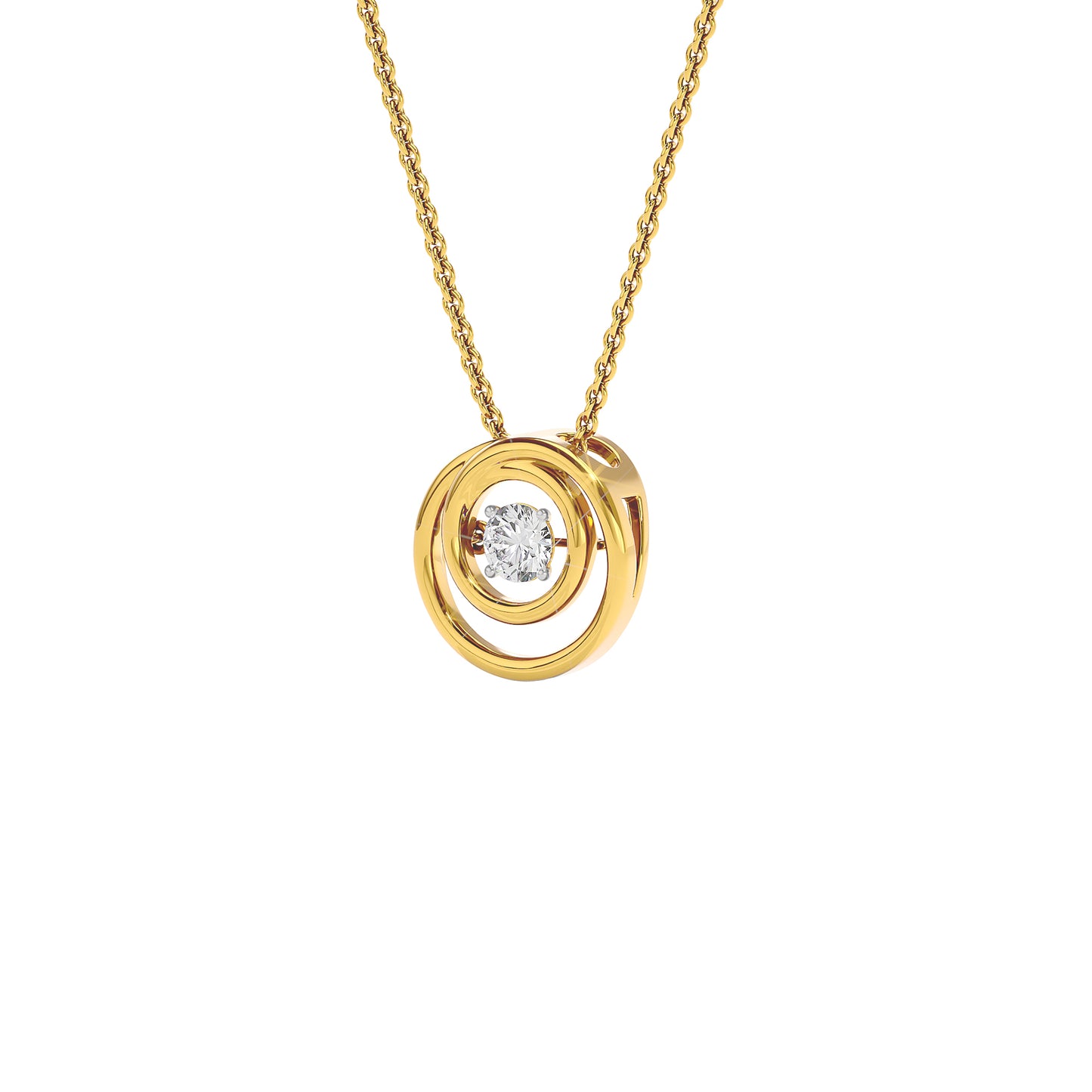 Enchanting Enigma Diamond Pendant 18 KT / Yellow Gold