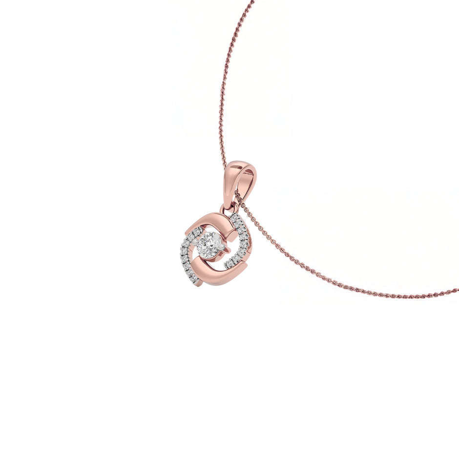 Sapphire Mirage Diamond Pendant 18 KT / Rose Gold