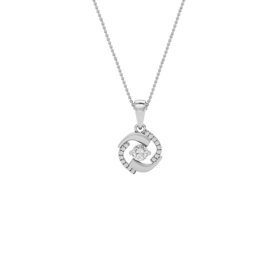 Sapphire Mirage Diamond Pendant 18 KT / White Gold