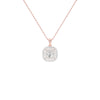 Round Solitaire Ripple Diamond Pendant 18 KT / Rose Gold