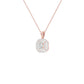 Round Solitaire Ripple Diamond Pendant 18 KT / Rose Gold