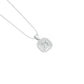 Round Solitaire Ripple Diamond Pendant 18 KT / White Gold