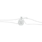 Round Solitaire Ripple Diamond Pendant 18 KT / White Gold