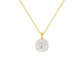 Round Solitaire Ripple Diamond Pendant 18 KT / Yellow Gold