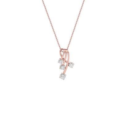 Celestial Radiance Diamond Pendant 14 KT / Rose Gold