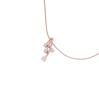 Celestial Radiance Diamond Pendant 14 KT / Rose Gold