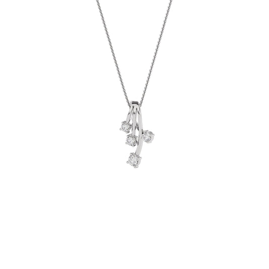 Celestial Radiance Diamond Pendant 14 KT / White Gold