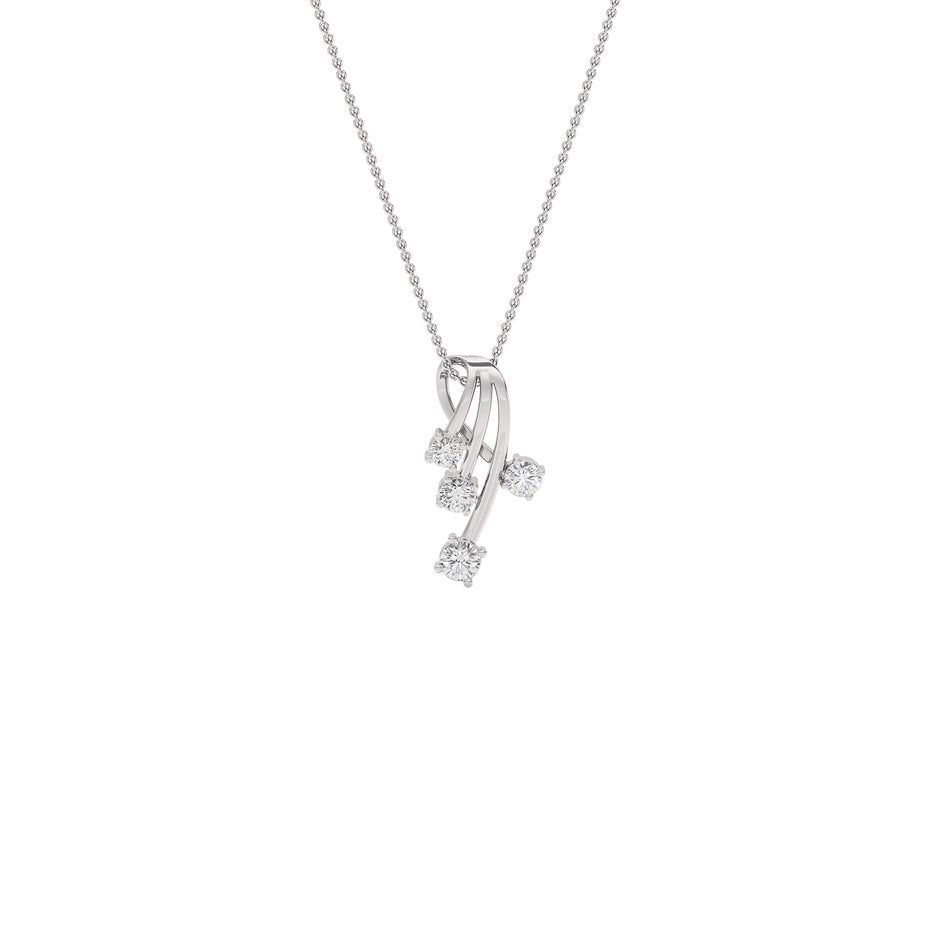 Celestial Radiance Diamond Pendant 14 KT / White Gold
