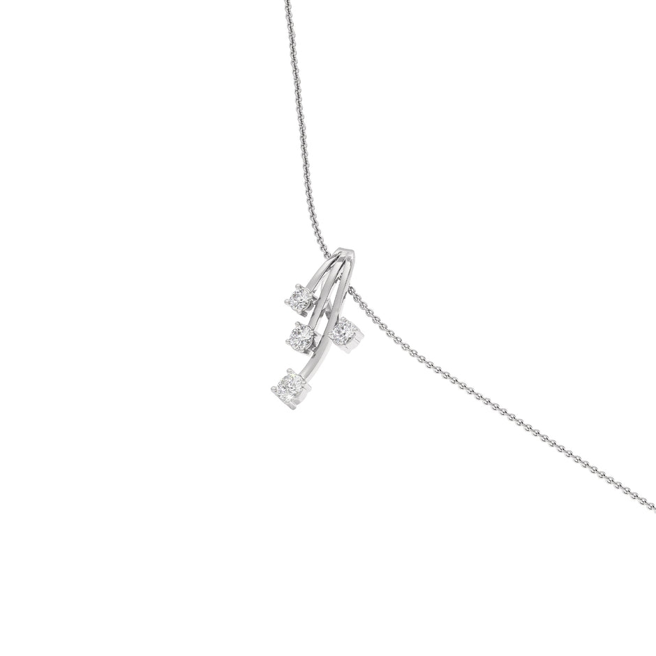 Celestial Radiance Diamond Pendant 14 KT / White Gold