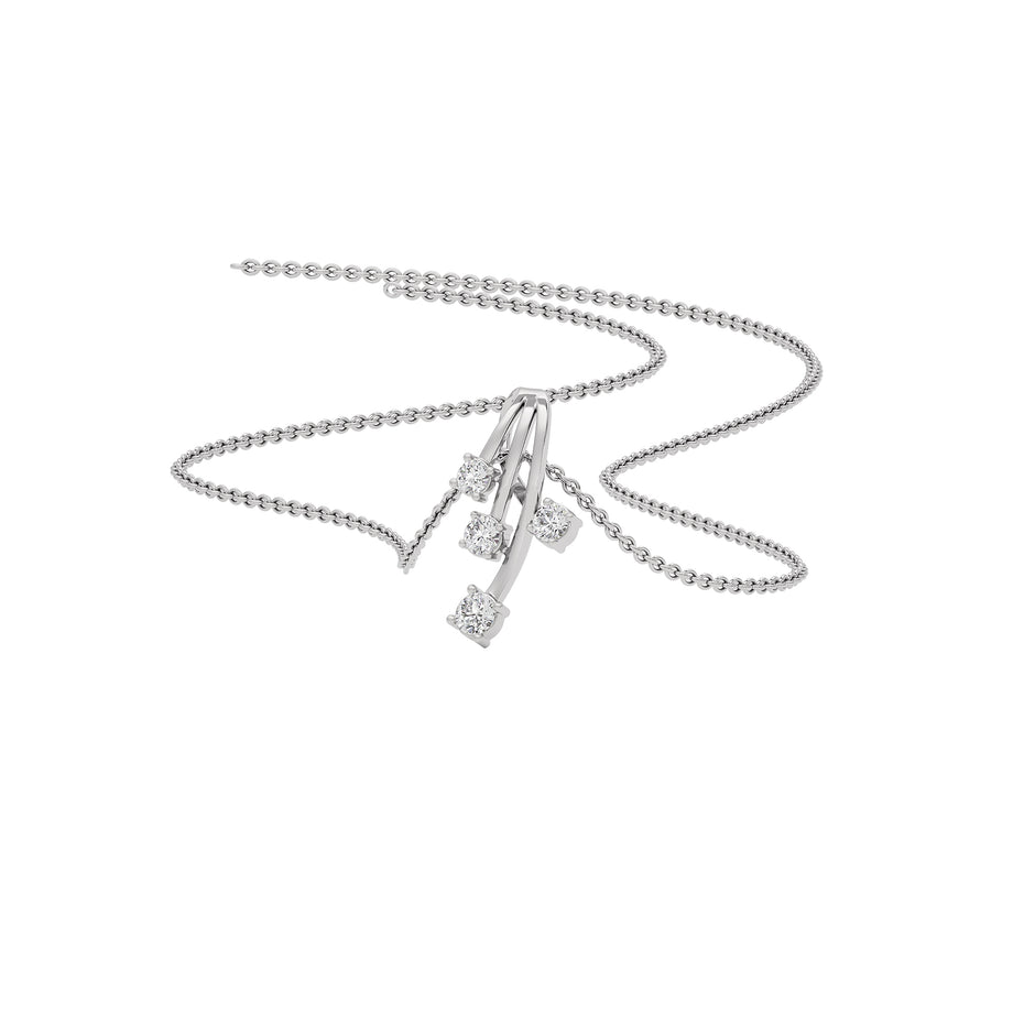 Celestial Radiance Diamond Pendant 14 KT / White Gold