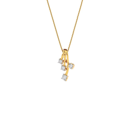 Celestial Radiance Diamond Pendant 14 KT / Yellow Gold