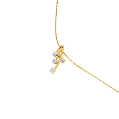 Celestial Radiance Diamond Pendant 14 KT / Yellow Gold