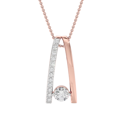 Golden Harmony Diamond Pendant