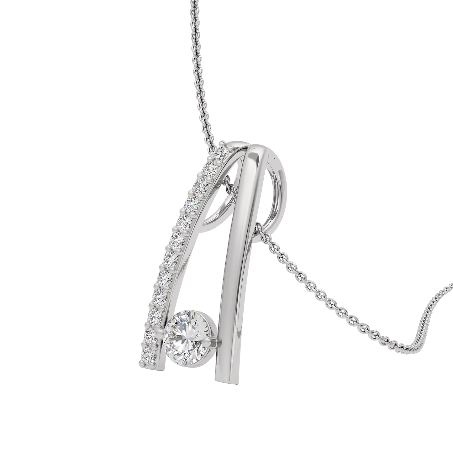 Golden Harmony Diamond Pendant