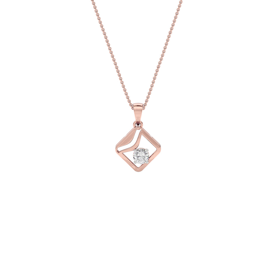 Starlight Solitaire Pendant 18 KT / Rose Gold