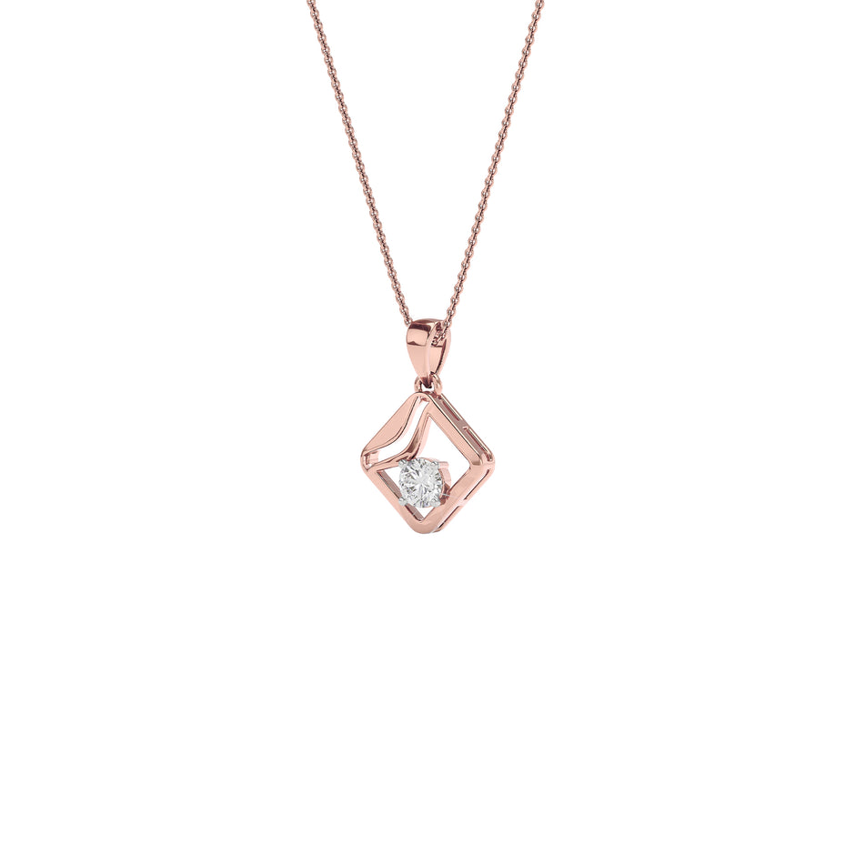 Starlight Solitaire Pendant 18 KT / Rose Gold