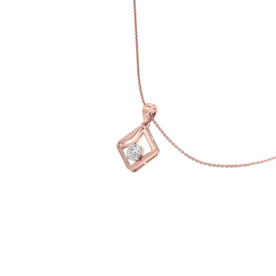 Starlight Solitaire Pendant 18 KT / Rose Gold