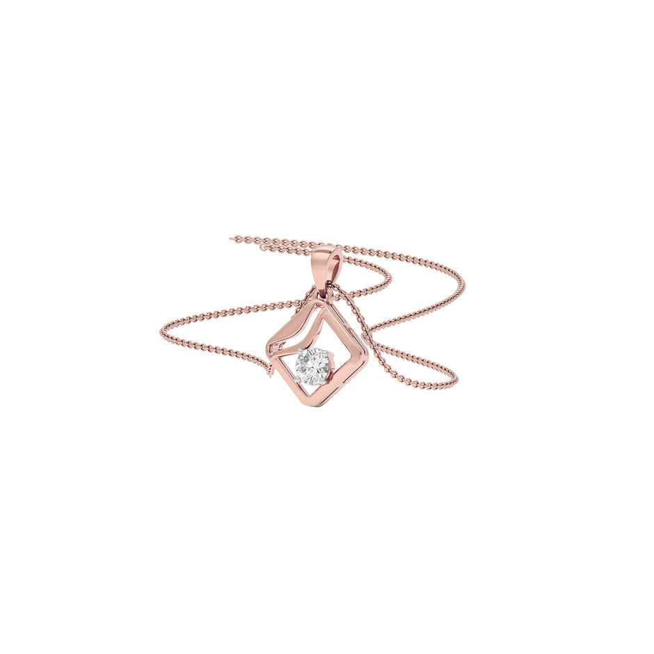 Starlight Solitaire Pendant 18 KT / Rose Gold