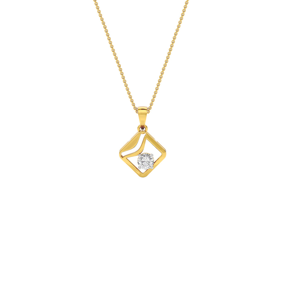 Starlight Solitaire Pendant 18 KT / Yellow Gold