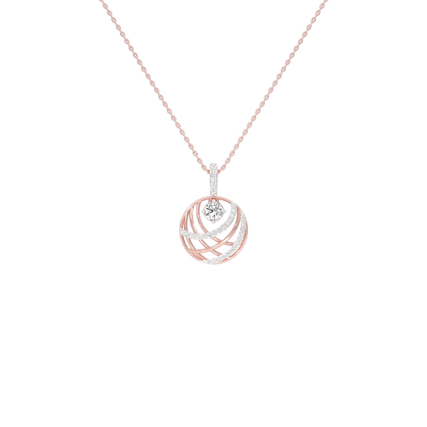 Opulent Brilliance Diamond Pendant 18 KT / Rose Gold