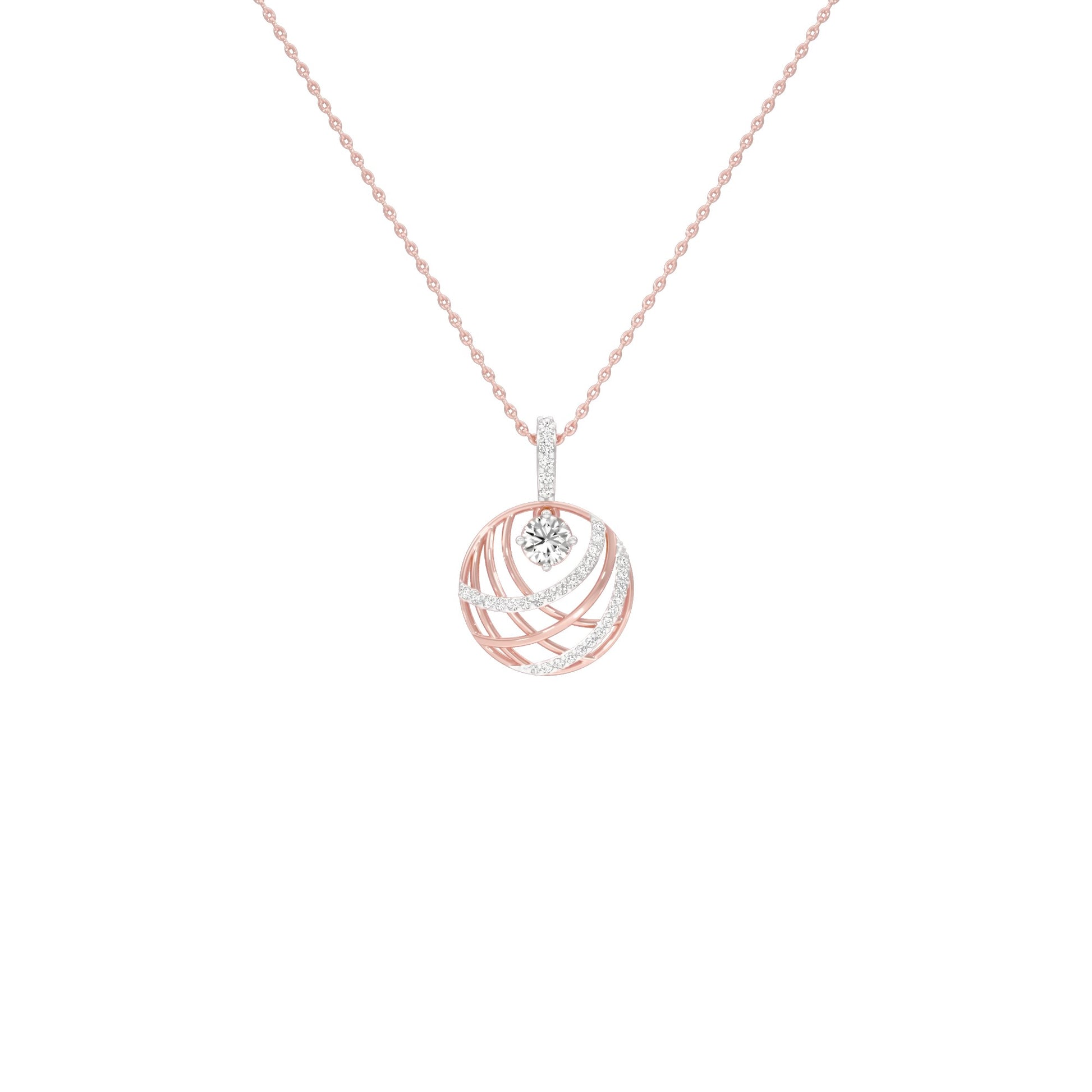 Opulent Brilliance Diamond Pendant 18 KT / Rose Gold