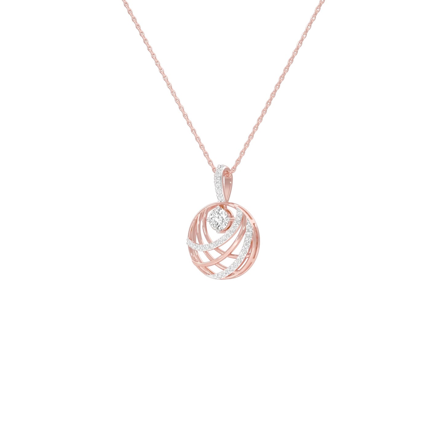 Opulent Brilliance Diamond Pendant 18 KT / Rose Gold