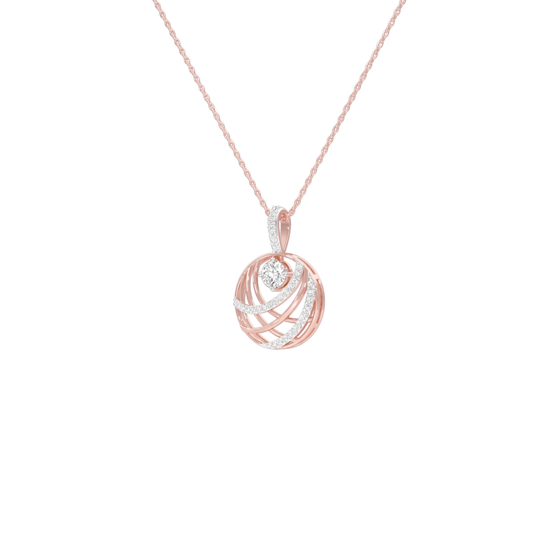 Opulent Brilliance Diamond Pendant 18 KT / Rose Gold