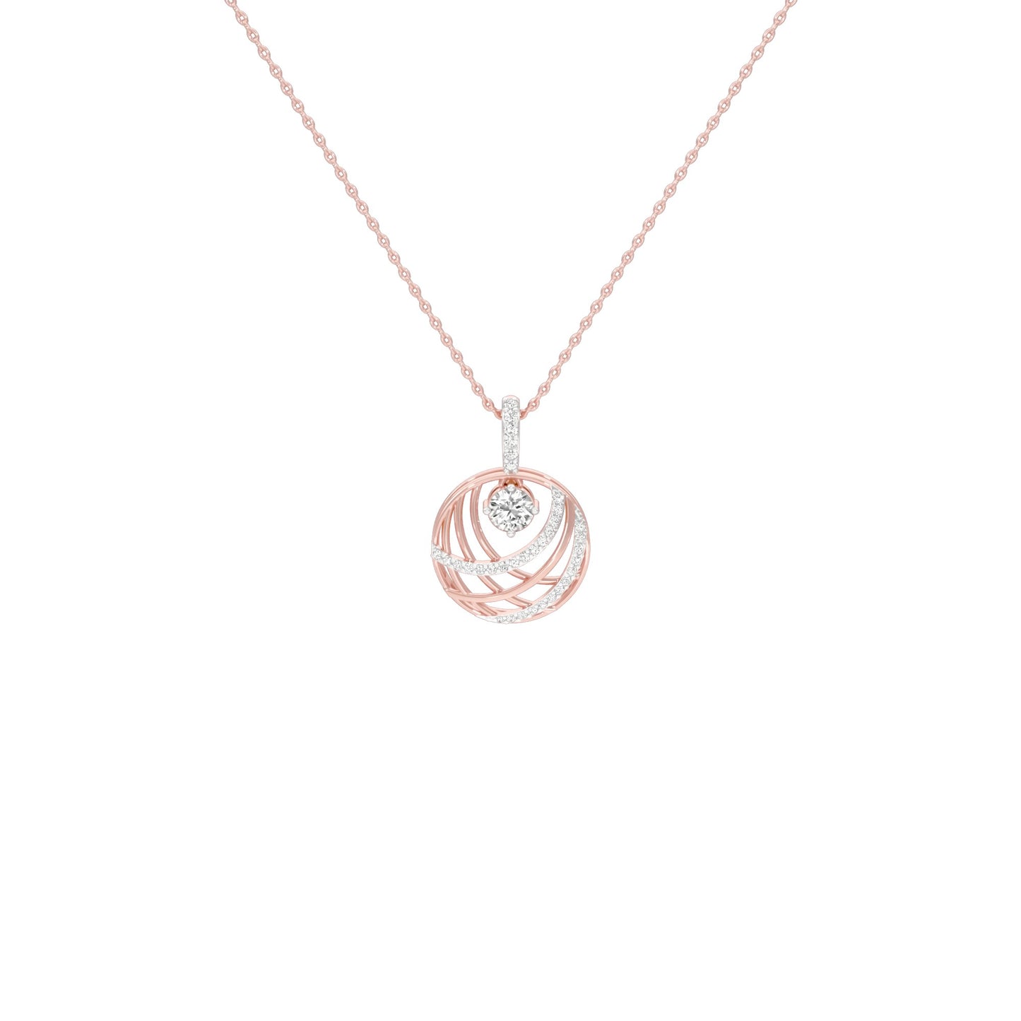 Opulent Brilliance Diamond Pendant 18 KT / Rose Gold