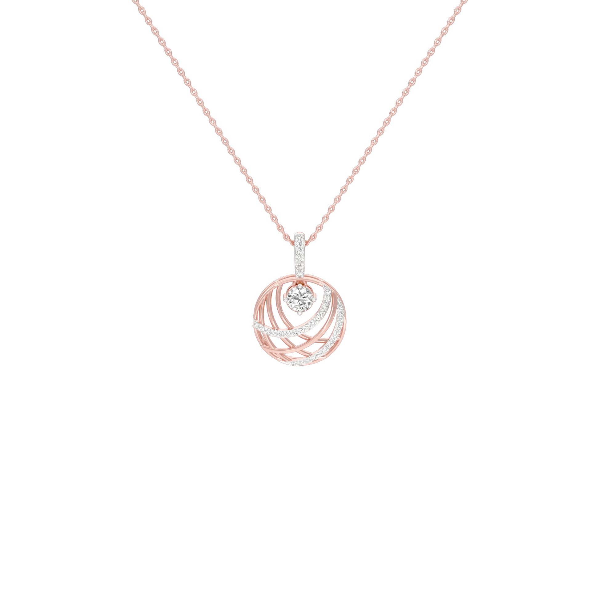Opulent Brilliance Diamond Pendant 18 KT / Rose Gold