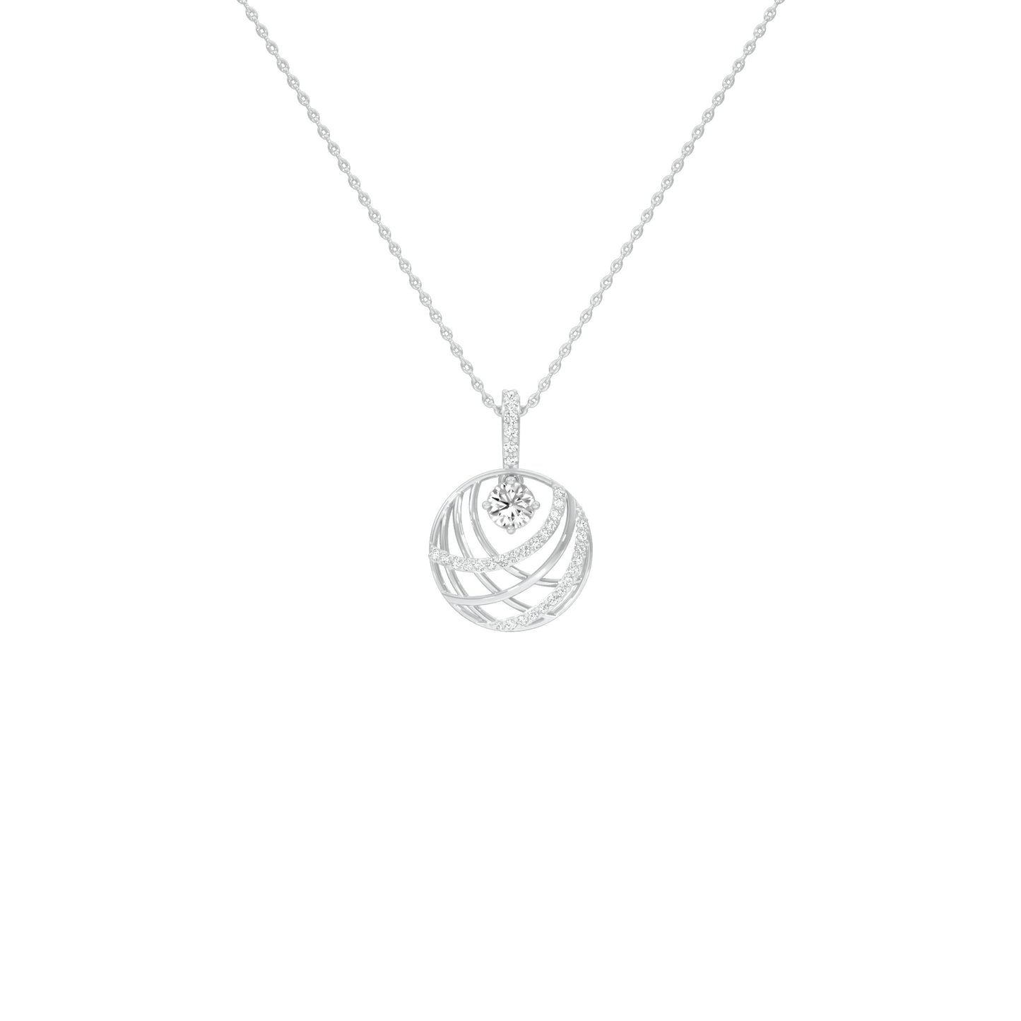 Opulent Brilliance Diamond Pendant 18 KT / White Gold
