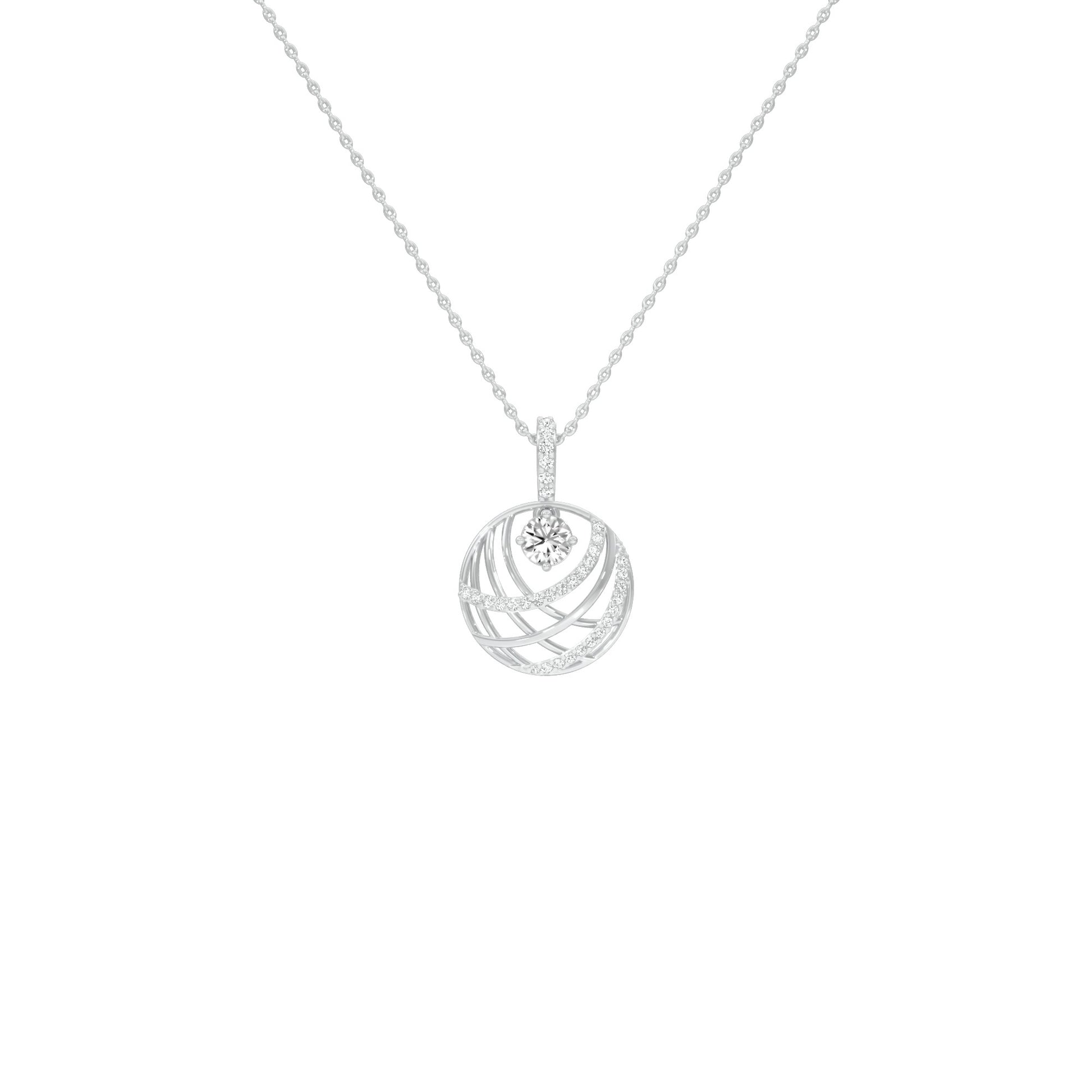 Opulent Brilliance Diamond Pendant 18 KT / White Gold
