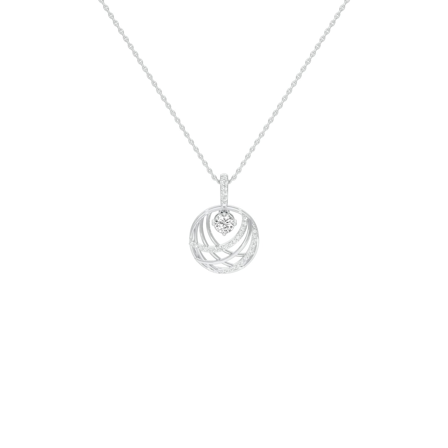 Opulent Brilliance Diamond Pendant 18 KT / White Gold