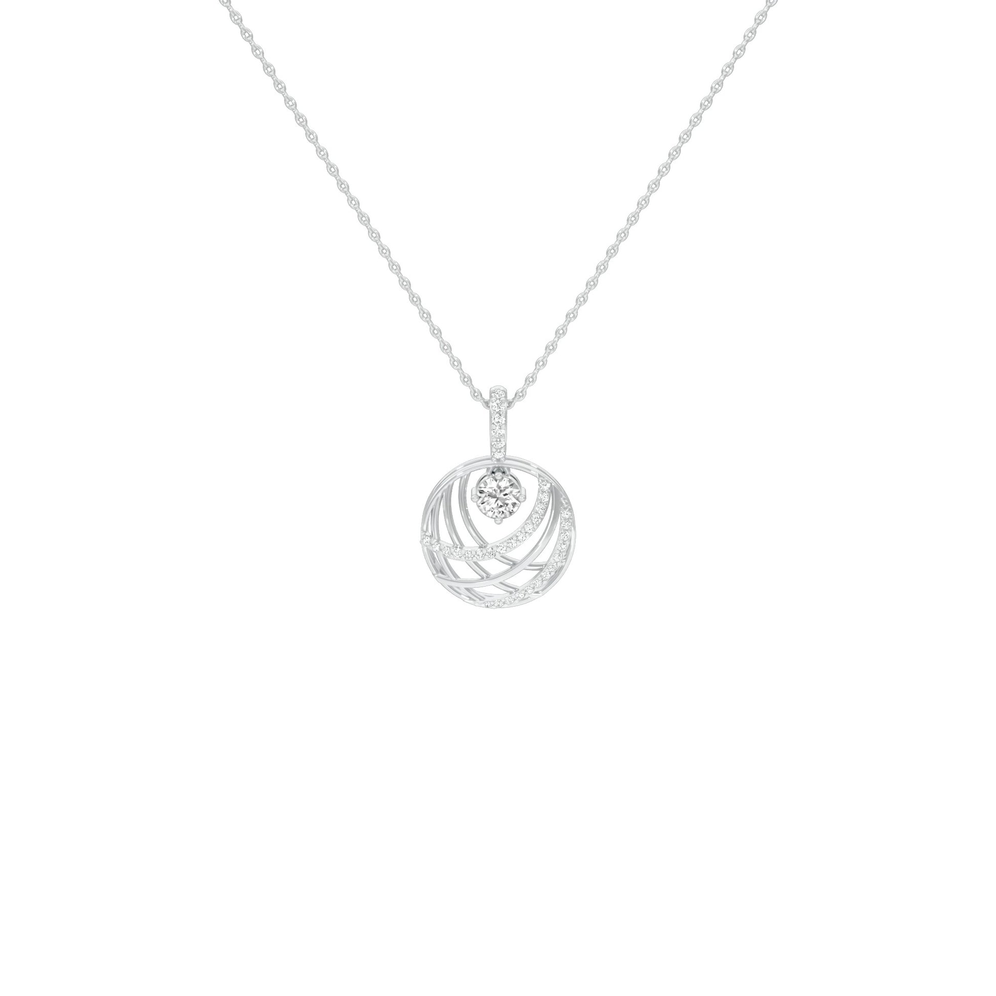 Opulent Brilliance Diamond Pendant 18 KT / White Gold