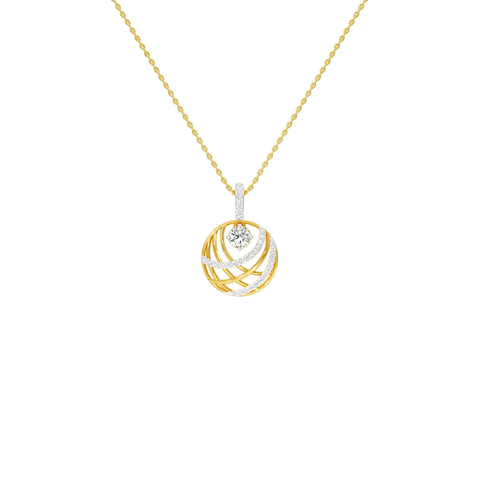Opulent Brilliance Diamond Pendant 18 KT / Yellow Gold