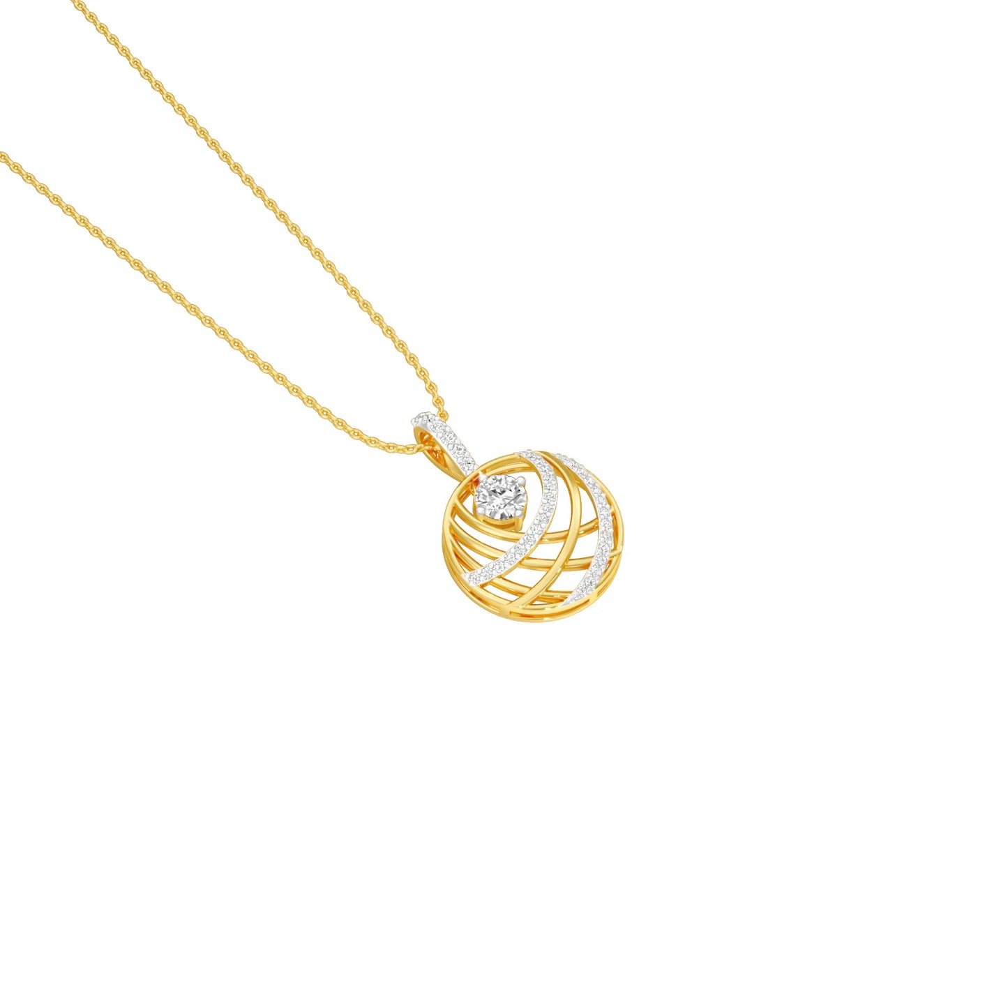 Opulent Brilliance Diamond Pendant 18 KT / Yellow Gold